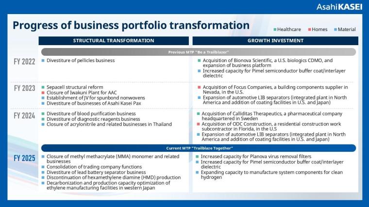 Figure outlining Progress of Business Portfolio Development