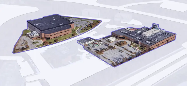 Graphical representation of the Rockville, Maryland facility.