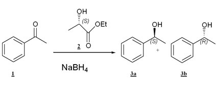 Abb. 1. Enantioselektive Reduktion von Acetophenon zu R(+) Phenylethanol in...