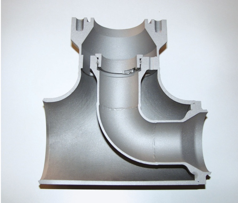 Ventilgehäuse TEBO im Schnitt