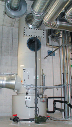 Abb.2: NH3-Notwäscher aus PP mit konstanter Abschlämmung