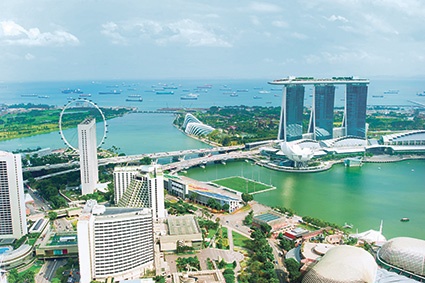 Der Stadtstaat Singapur dient vielen deutschen Unternehmen als Eintrittspunkt...