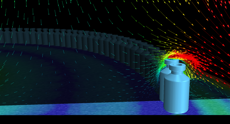 Creaform: Impinging flow on accumulation table