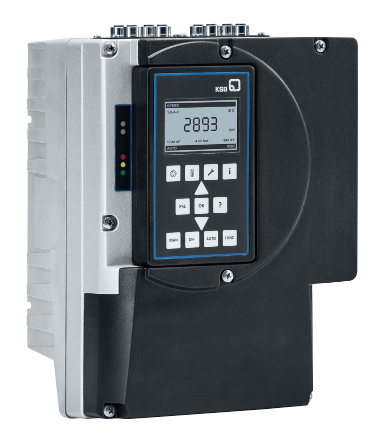 KSB: Bis zu sechs PumpDrives lassen sich mit steckerfertigen Busleitungen zu...