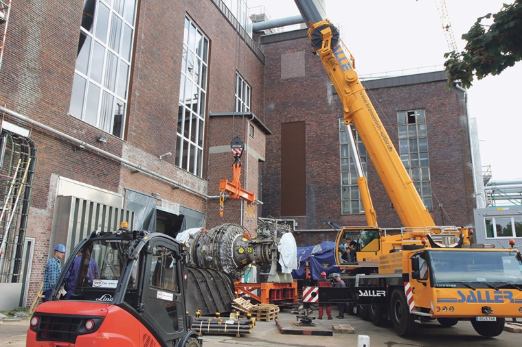 Auch die Gasturbine als Herzstück des KWK-Kraftwerks wird erneuert.
