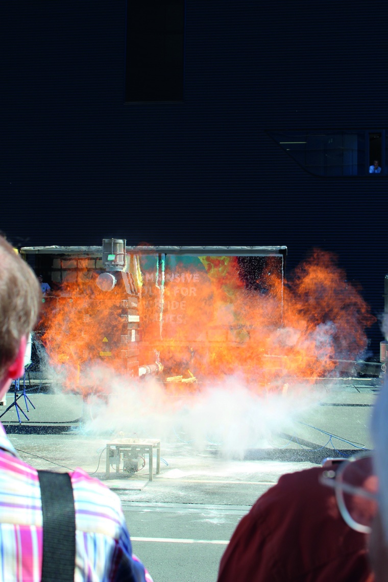 Seit vielen Jahren ein fester Bestandteil der Powtech: Die Live-Demonstrationen...