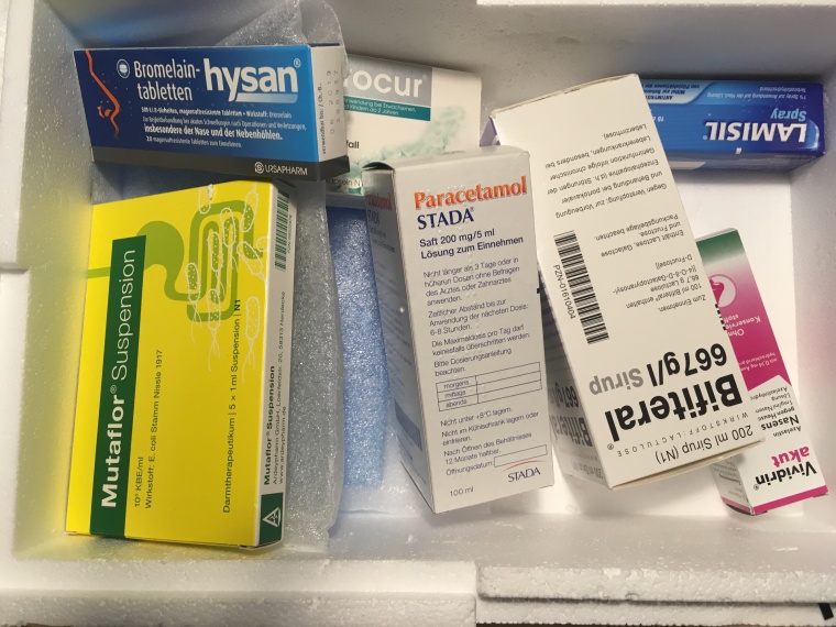 Flasche Transportbedingungen: Paracetamol-Saft gemeinsam mit kühlpflichtiger...