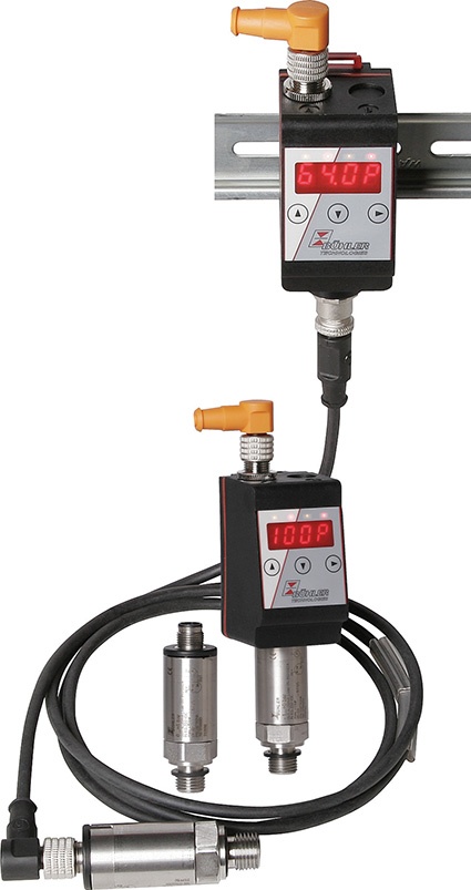 Mit Drucksensoren wird sichergestellt, dass in Hydrauliksystemen ein...