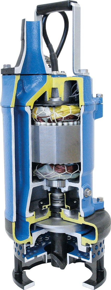 Aufschnitt einer modernen Schmutzwasserpumpe. © Tsurumi Europe GMBH