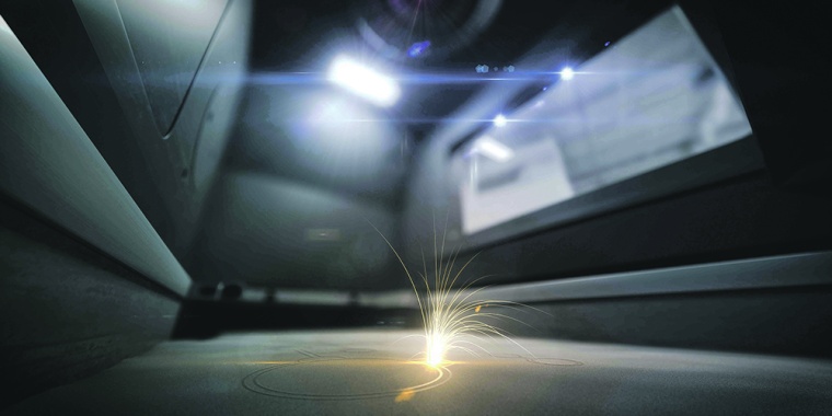 Blick in das Innere eines 3D-Concept Lasers