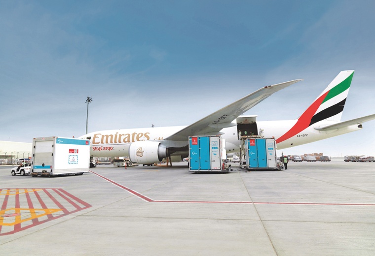 Schnelligkeit über weite Strecken ist das Plus der Pharmaluftfracht. Emirates...