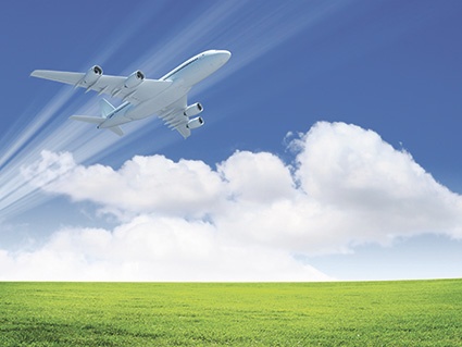 Continuous growth of air traffic and its corresponding increase in CO2...