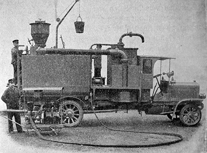 Mobile hydrogen generators were needed to fill the armys observation balloons...