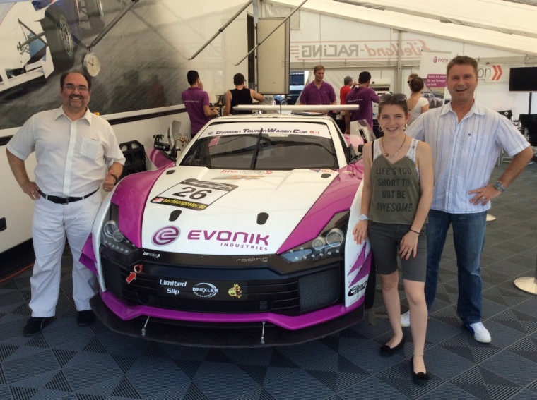 (left to right) Roy Fox, Alice Missio and Michael Reubold in front of the...