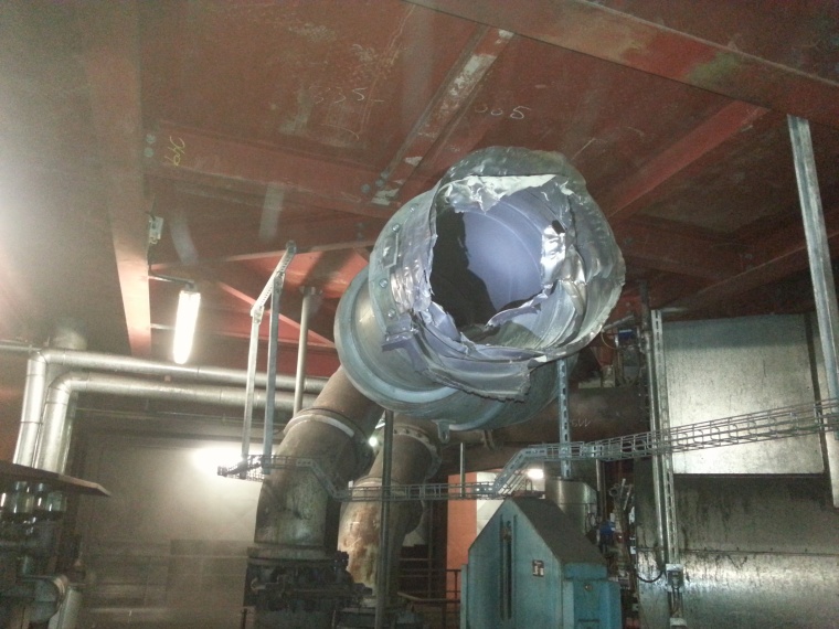 Defect in a flue-gas line (Figure 1) Cause: Fault in the control system