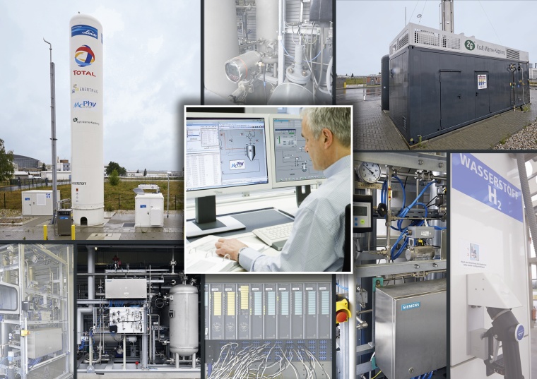 Europe’s first hydrogen-based multi-energy filling station is been controlled...