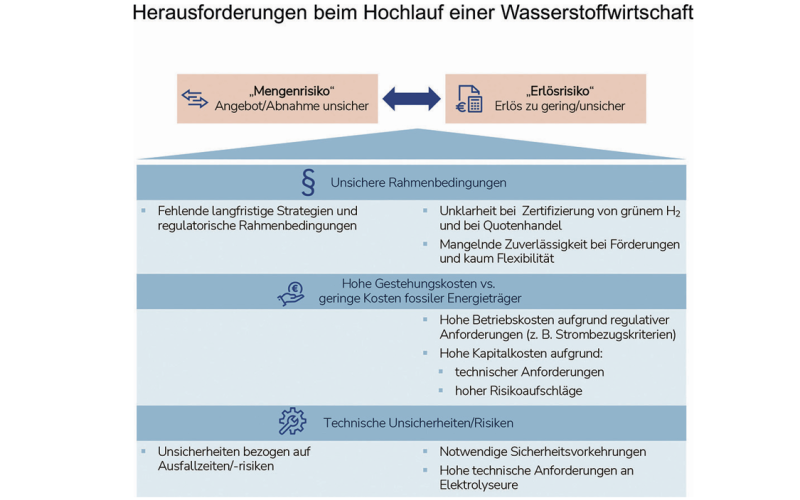 Herausforderungen beim Hochlauf einer Wasserstoffwirtschaft