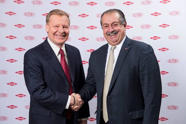 DowDuPont: Dow-Chef Andrew Liveris und DuPont-Chef Edward Breen beim...