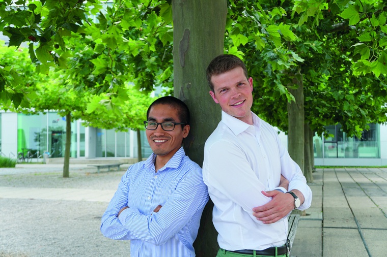 Das EpiQMAx-Gründerteam: Victor Solis (l.) und Moritz Völker-Albert (r.)