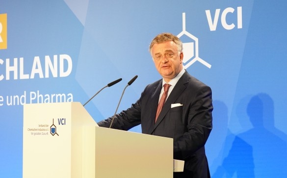 VCI-Präsident Christian Kullmann betonte in Berlin, dass eine Störung in der...