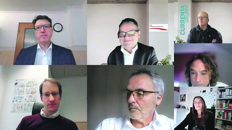 An der Diskussionsrunde zur Lkw-Navigation nahmen teil: (oben v.l.n.r) Marcus...