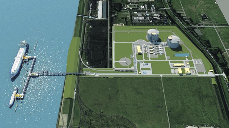 Grafische Darstellung des LNG-Terminals in Brunsbüttel © German LNG Terminal...