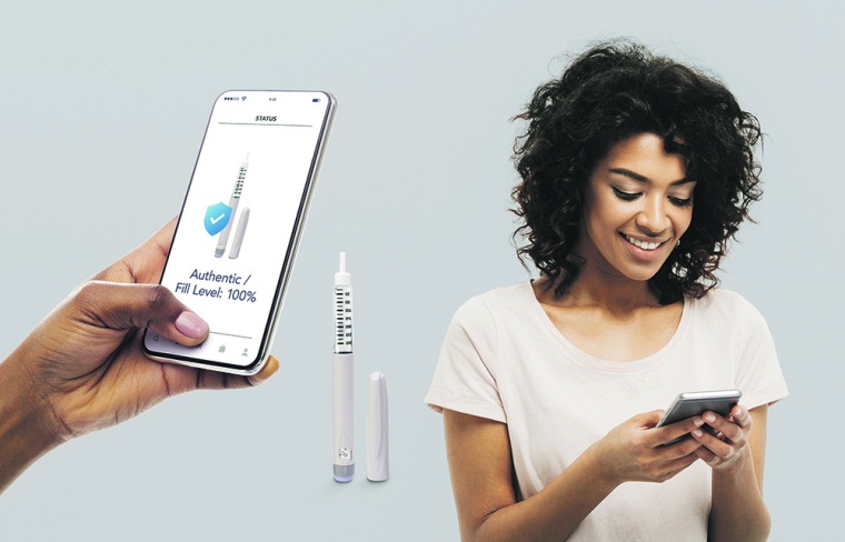 Mit NFC-Tags versehene Medikamente können über NFC-fähige Geräte digital...