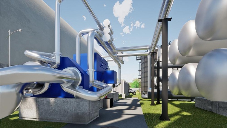 Visualisierung der CO2 Batterie von Energy Dome, Foto: MAN