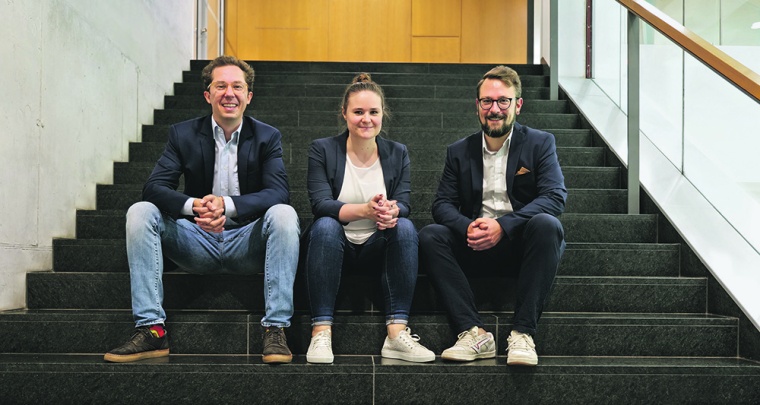 Das Gründerteam von CeraSleeve (v.l.n.r.): Augustin Coreth, Nicole Rath,...