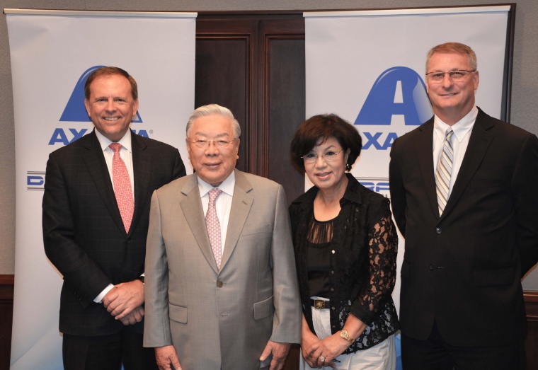 From left: Charlie Shaver, Axalta Chairman and CEO; Dr. Myung K. Hong, founder,...