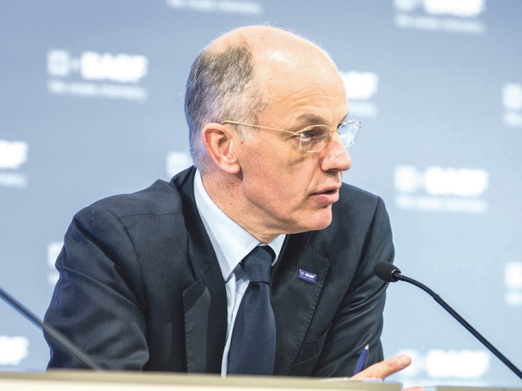 Addressing journalists, VCI president Kurt Bock, who is CEO of BASF, said...