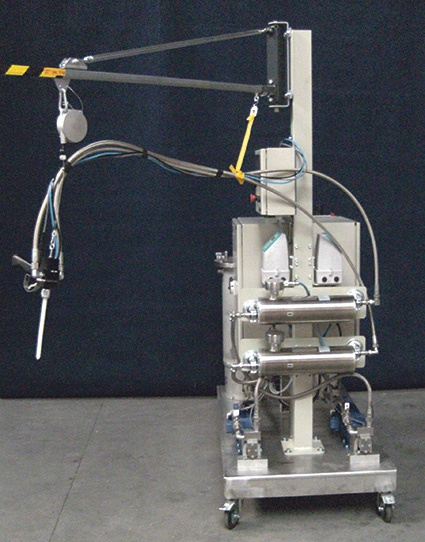 Fig. 1. Silicone dosing machine integrated with Sitrans F C Mass 2100 Coriolis...