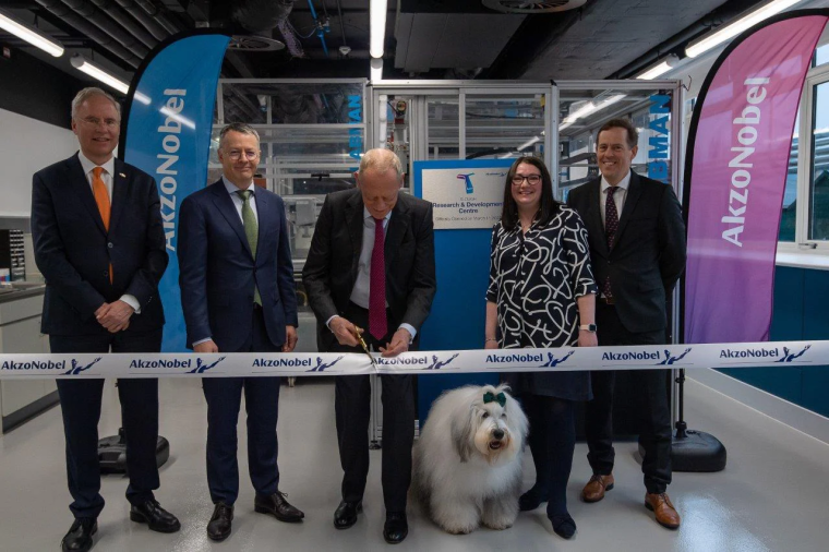 Pictured (left to right) at the official opening of AkzoNobel’s new R&D...