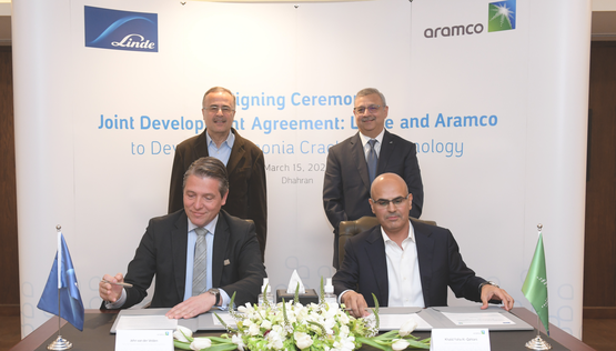 The JDA signing ceremony on March 15, 2023: From left to right: (back) Aramco...