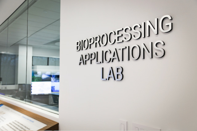 Bioprocessing Applications Lab sign