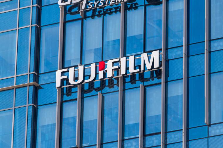 Fujifilm logo on a building