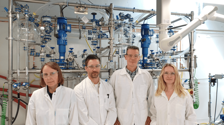 Colleagues at the new facility