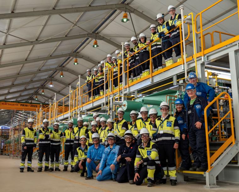 Workforce picture from the facility.