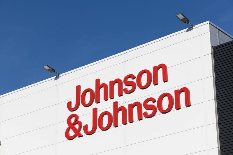 Johnson & Johnson logo on a building