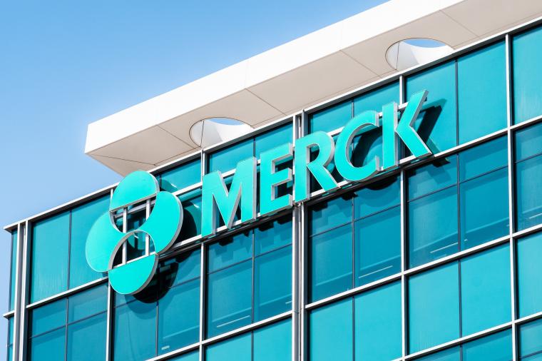 Merck logo on building